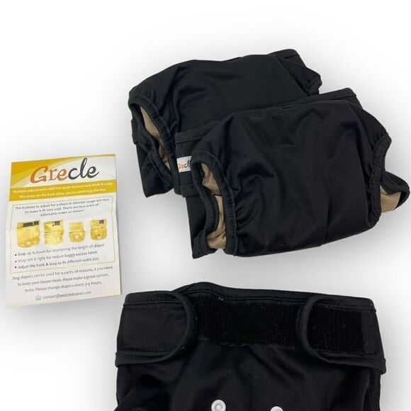 Washable Female Dog Diapers Premium Reusable Highly Absorbent 3 All Size Large - Picture 4 of 10